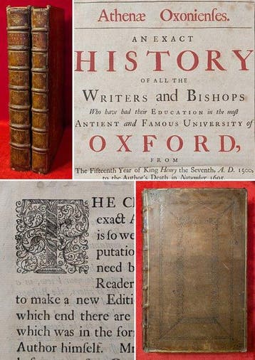 Anthony Wood - [HISTORY OF OXFORD] Athenæ Oxonienses - 1721
