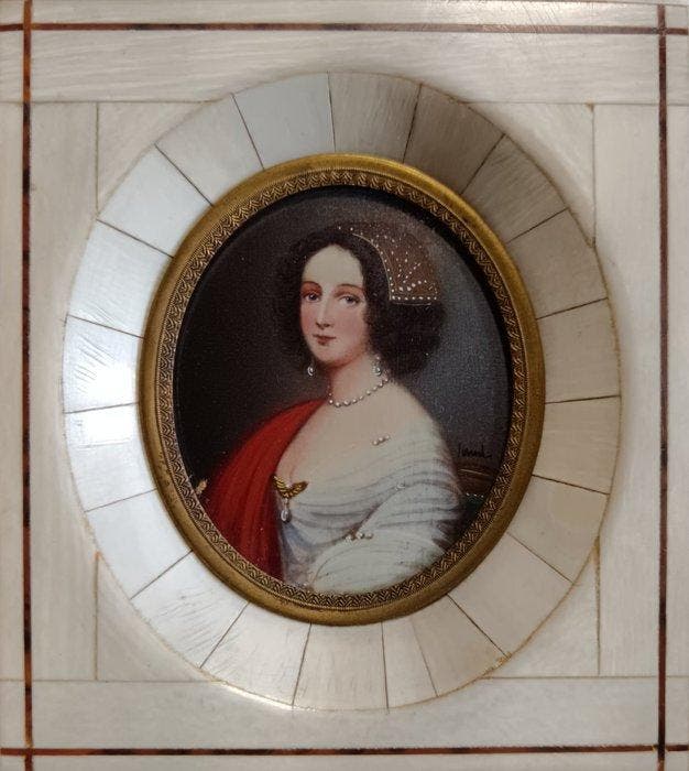 Scuola inglese (XIX) - Lady Hamilton, Antiek en Kunst, Kunst | Schilderijen | Klassiek