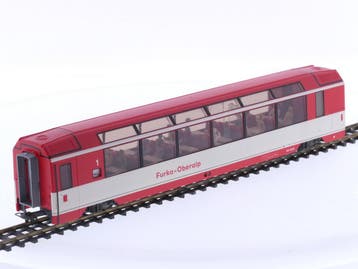 Schaal H0m Bemo 3288 208 AS 4028 Panorama rijtuig met per..., Gelijkstroom, Overige typen, Ophalen of Verzenden, Zo goed als nieuw