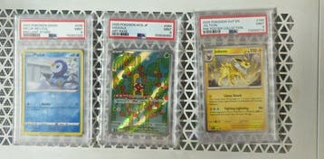 Pokémon - 3 Graded card - Shuckle, Jolteon, Piplup #035;, Nieuw
