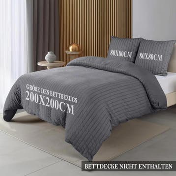Utopia Bedding Seersucker Beddengoed 200x200 Set - Microv..., Huis en Inrichting, Verzenden, Nieuw