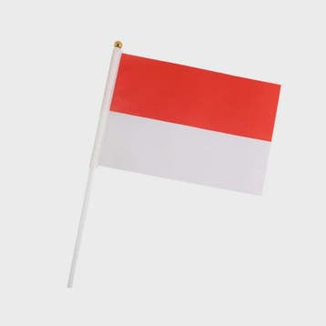 10x Indonesische Wapper Vlaggetjes 14x21cm - Handheld Vlagge, Verzenden, Nieuw