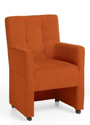 Eetkamerstoel Peter - eetkamerstoelen - Cognac, Nieuw, Stof