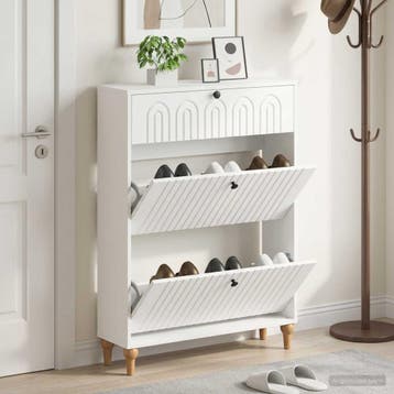 vidaXL Schoenenkast ALKMAAR 78 x 24 x 103 cm Bewerkt hout, Verzenden, Nieuw