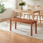 Eetkamerbank Trerunulu 100x35x45 cm walnootkleurig [en.casa], Huis en Inrichting, Banken | Sofa's en Chaises Longues, Verzenden