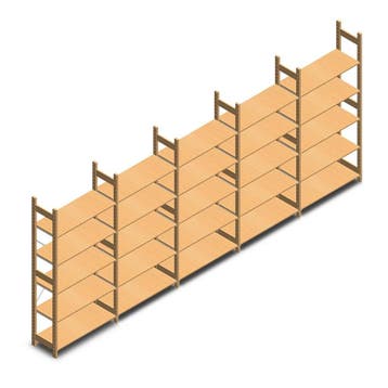 Aanbieding: Voordeelrii houten legbordstelling BT Euro