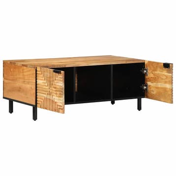 vidaXL Salontafel 100 x 54 x 40 cm Massief Acaciahout, Verzenden, Nieuw, Overige houtsoorten, 50 tot 100 cm
