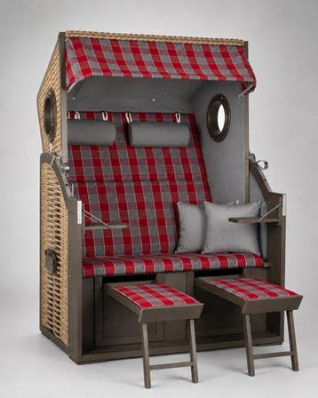 Tuinbank - Hout, Metaal, Glas, Textiel - Exclusieve
