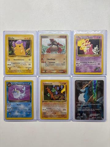 Pokémon - 6 Card - Pikachu, Sudowoodo, Groudon, Vaporeon, Nieuw