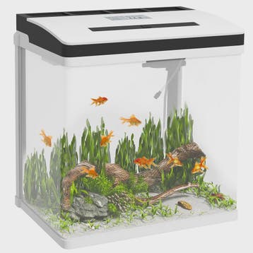 Pawut Aquarium 28L met LED Verlichting en Filter - Wit, Verzenden, Nieuw