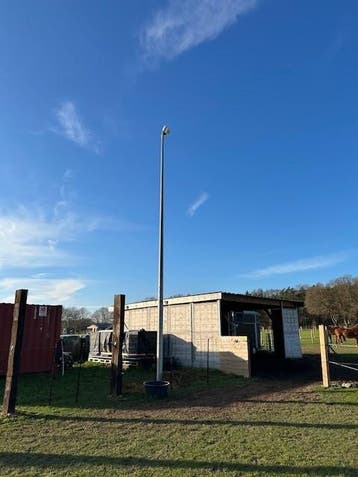 6 meter stalen lichtmast inclusief 150W LED schijnwerper..., Nieuw