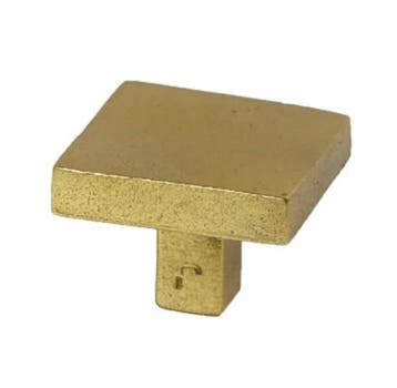 Meubelknop Jolie Carre 40 mm antiek goud, Verzenden, Nieuw