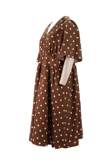 Vero Moda Curve Jurk in maat 48 Bruin, Kleding | Dames, Vero Moda Curve, Verzenden, Zo goed als nieuw, Bruin