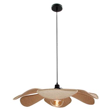 Landelijke hanglamp beige, Vere, Huis en Inrichting, Lampen | Hanglampen, Nieuw, Ophalen of Verzenden, Landelijk, 75 cm of meer