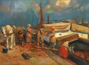 August Willem van Voorden (1881-1921), Boten aan de Schie