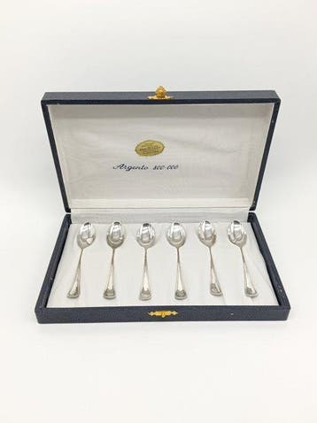 Greggio, 100 PD - Koffielepel (6) - .800 zilver