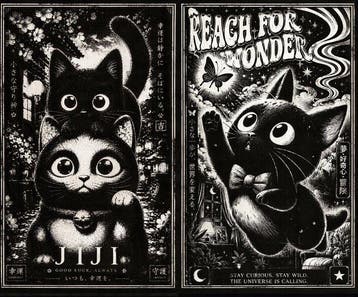 Æ (XX-XXI) - (Set of 2) Jiji – Lucky Stars & Little Wonders, Nieuw