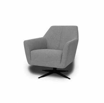 Fauteuil Floris - fauteuils - Grijs, Nieuw, Grijs, Leer