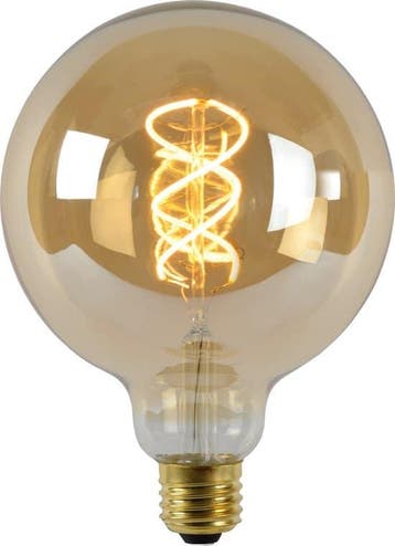 Lucide G125 - Filament lamp - Ø 12,5 cm - LED Dimbaar - E27, Ophalen of Verzenden, Nieuw