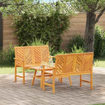 vidaXL Tuin loungeset 3 st Bruin Massief Acaciahout, Verzenden, Nieuw, 3 zitplaatsen, Loungeset