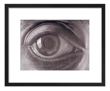 M.C. Escher - “Eye”. Gedateerd en gesigneerd in de plaat., Antiek en Kunst