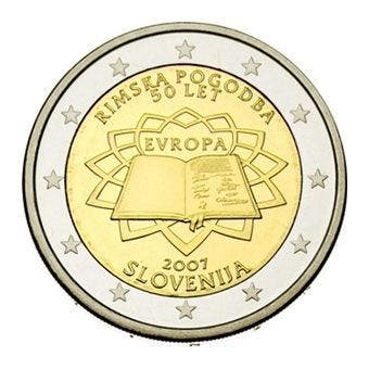 Slovenië 2 Euro Rome 2007, Postzegels en Munten, Munten | Europa | Euromunten, Verzenden