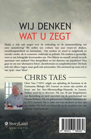 Wij denken wat u zegt 9781913980269 Chris Taes, Verzenden, Zo goed als nieuw, Chris Taes