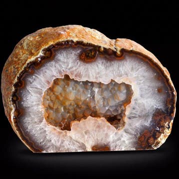 XL Flame Agate - 14x19x8 cm - Geode- 3.75 kg