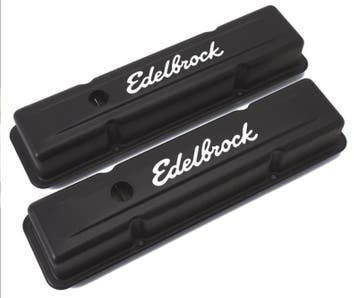 Chevrolet SB Klepdeksels  edelbrock zwart, Auto-onderdelen, Ophalen of Verzenden, Nieuw