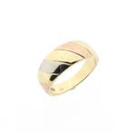 Tricolor gouden ring, Sieraden, Tassen en Uiterlijk, Ringen, Gebruikt, Overige kleuren, Ophalen of Verzenden, Kleiner dan 17