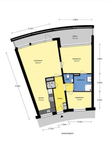 Te Huur 3 kamer Appartement Schout van Raesfeltstraat In Den, Den Bosch, Noord-Brabant, Direct bij eigenaar, Appartement
