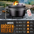 Braadpan - Gietijzeren pan - Dutch Oven - Pan gietijzer - 7,, Huis en Inrichting, Keuken | Potten en Pannen, Verzenden, Zo goed als nieuw