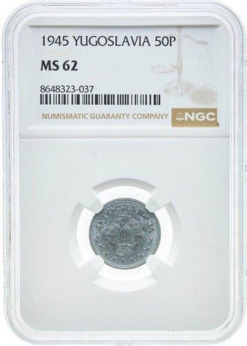 Joegoslavië. 50 Para 1945 - NGC MS62 (Zonder minimumprijs)