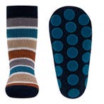 Antislipsok Ewers - Gestreept - Donkerblauw/Bruin/Beige/Staa, Kinderen en Baby's, Babykleding | Schoentjes en Sokjes, Jongetje of Meisje
