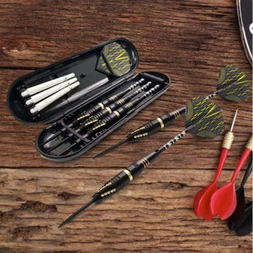 Stalen Dartpijlen Set 3 Lichtgewicht met Shafts Opbergdoos, Verzenden, Nieuw