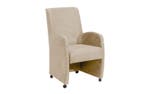 Eetkamerstoel Paulo - eetkamerstoelen - Beige, Nieuw, Stof