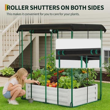 Verhoogd Kweekbed met Zelfwateringssysteem, Insectennet & Dr, Verzenden