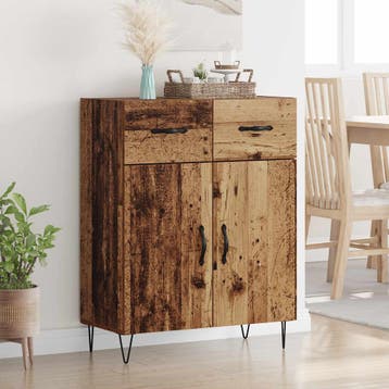 vidaXL Dressoir Oud Hout 69,5 x 34 x 90 cm Bewerkt hout, Verzenden, Nieuw, Overige houtsoorten, Minder dan 50 cm