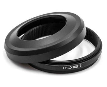 Zonnekap + Adapterring type LH-JX100 II Zwart / Lenshood..., Audio, Tv en Foto, Nieuw