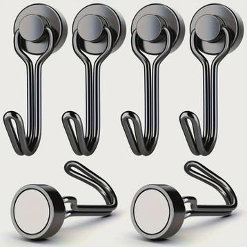 Krachtige Zwarte Magnetische Haken - Heavy Duty Ophanghaken, Verzenden, Nieuw