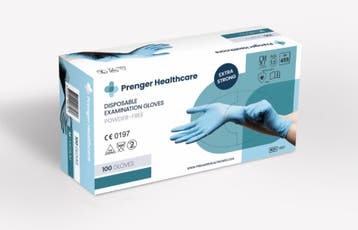 Prenger Nitril handschoenen - blauw - 100 stuks - Extra, Diversen, Verpleegmiddelen, Verzenden, Nieuw