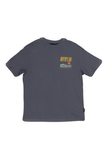 Napapijri T-shirt Jongens in maat 176 Blauw, Verzenden, Nieuw, Napapijri, Jongen of Meisje