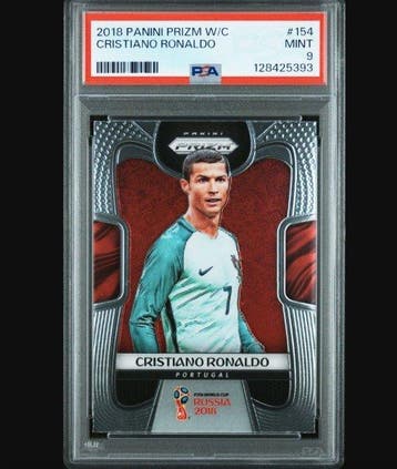 2018 Panini Prizm Cristiano Ronaldo #154 - PSA 9 - 1 Graded, Nieuw