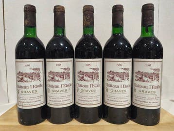 1985 Château LEtoile - Graves - 5 Flessen (0.75 liter), Nieuw