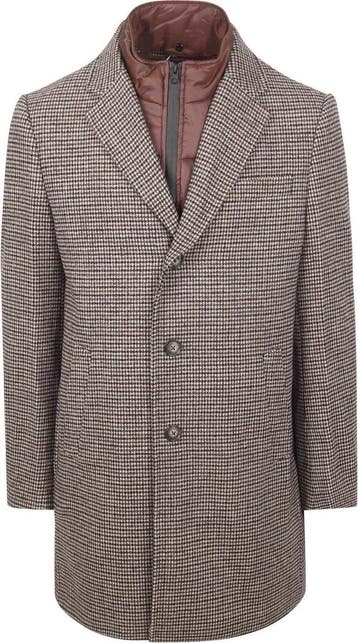 Suitable Coat Wol Pepita Beige Camel maat 54 Heren, Maat 52/54 (L), Bruin, Verzenden, Nieuw