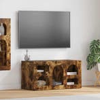 vidaXL TV-kast Gerookt eiken 80 x 35 x 40 cm Bewerkt hout, Minder dan 50 cm, Verzenden, Nieuw, Minder dan 100 cm