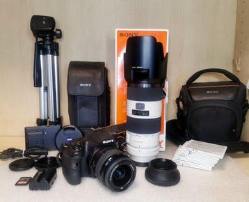 Sony KIT Alpha 58 + lens Sony 70-200mm f/2.8 G + 18-55mm,, Nieuw