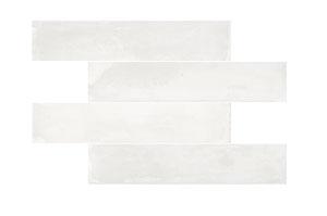 Wandtegel Rako Acqua Handvorm Stonelook Wit Mat 5x25, Nieuw, 20 tot 40 cm, 10 m² of meer, Wandtegels