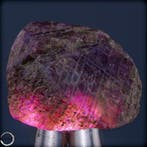 Natuurlijke trapiche-padparadscha-saffier – Zeldzaam ruw, Verzamelen, Mineralen en Fossielen