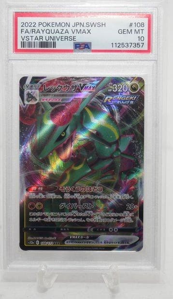 Pokémon - 1 Graded card - Rayquaza 108 Foil, Full art - PSA, Nieuw